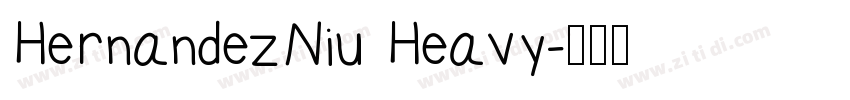HernandezNiu Heavy字体转换